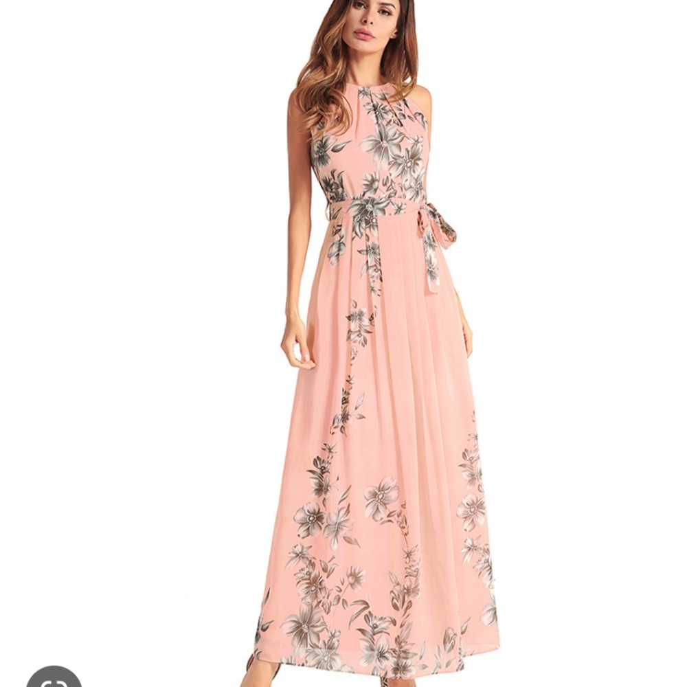 Pink Floral Dress Ruiyige